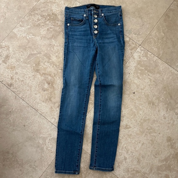 Veronica Beard Debbie Ankle Skinny High Rise Medium Wash Jeans Made In USA - Picture 2 of 8